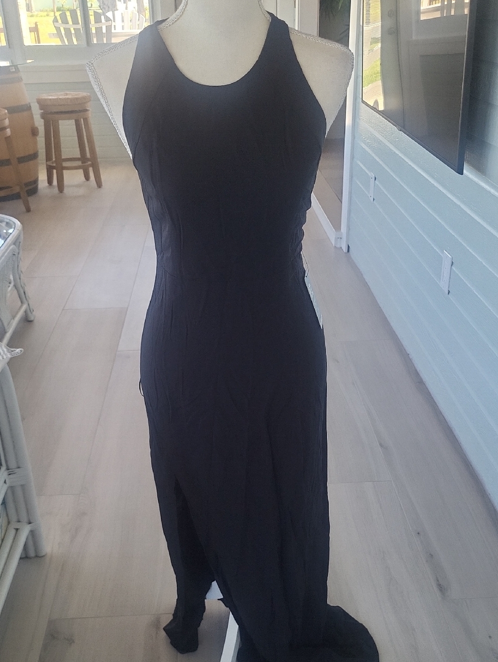 Express Black Halter Maxi Dress